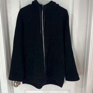 Lulu lemon black Sherpa zip up size 12